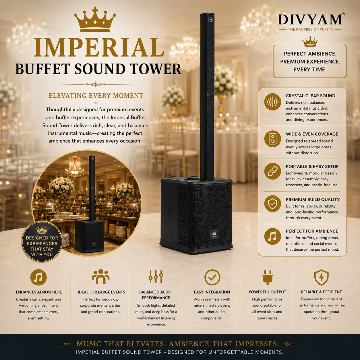 Imperial Buffet Sound Tower presentation by D I V Y A M®